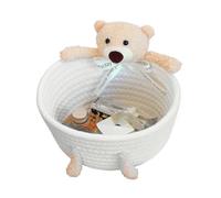 Cestas de almacenamiento trenzadas, linda cesta vacía con diseño de animales, cesta decorativa con bonito diseño, para niños, aperitivos, juguetes, dormitorio, sala de estar, cuarto de baño