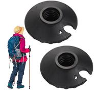 Cestas de barro para bastones de senderismo - Juego de 2 soportes para bastones de senderismo con protectores de punta desmontables | Accesorios para bastones de trekking para bastones de senderismo