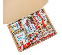 Cestas de chocolate Kinder. Regalo original para amantes del Kinder Bueno, Cards, Ferrero Rocher y las barritas (Biggie)