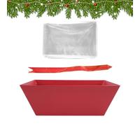Cestas De Dulces Navideños Vacías - De Cartón Con Asas Y Lazos - Pequeñas Cestas De Navidad | Para Niños Adultos Familia Halloween Acción de Gracias Casa Vacaciones Año Nuevo Boda F