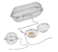 Cestas de limpieza ultrasónicas de acero inoxidable con malla fina, paquete de 3 cestas de limpieza de joyas para piezas pequeñas, bloqueo de seguridad y diseño de cadena