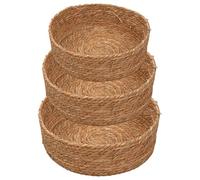 Cestas de mimbre para organizar,3 Piezas Cajas Organizadoras Ligeras | Trenzada | para Juguetes Aperitivos Playa Recolección Frutas Verduras Huevos Flores