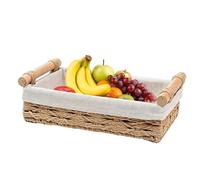 Cestas De Mimbre Para Organizar - Organizador De Cuerda De Papel Con Asas Y Forro Interior,Porta Maquillaje Estilo Rústico,Para Despensa, Cuarto Infantil, Baño, Salón, Dormitorio, Armario, Cocina,