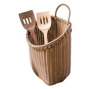 Cestas de pared tejidas, soporte para flores de pan vegetal, cesta de flores de pared tejida artificial, para cocina, puerta delantera, entrada, cuarto de bebé, dormitorio, casa de campo y baño