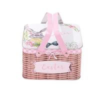 Cestas de Pascua para | Cesta De Metal Con Tapa Y Mango,Contenedor De Confitería Para Almacenamiento - Para Rellenos De Calcetines De Navidad, De Vacaciones, Chocolates, Dulces Y