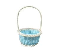 Cestas de Pascua para manualidades y decoración, cesta de picnic de ratán para cesta vacía de Pascua, plástico, búsqueda de huevos de Pascua, fiesta de graduación, decoración 2022, azul (azul talla
