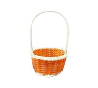 Cestas de Pascua para manualidades y decoración, cesta de picnic de ratán para cesta vacía de Pascua, plástico, búsqueda de huevos de Pascua, fiesta de graduación, decoración 2022, color azul (naranja