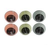 Cestas decorativas de plástico para colgar plantas, paquete de 6 con agujero de drenaje y red impermeable para un crecimiento saludable de las plantas
