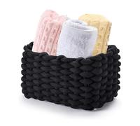 Cestas Decorativas De Punto Tela De Algodón, Almacenaje Baño，Cesta Organizadora Bebe, Organizador Y Almacenaje Ideal Para Cosas Pequeñas Del Hogar