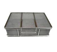 Cestas EsterilizacióN Bandejas Instrumentos Con Tapa Bandeja Reutilizable Instrumentos Estuche Limpieza Y Lavado Instrumentos QuirúRgicos Fabricado En Acero Inoxidable Adecuado CirugíA 25x15x5cm