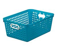 Cestas grandes de pl stico para libros Really Good Stuff, 33 x 25 x 13 cm - Individual, azul ne n | Organizador multiusos para biblioteca, juguet