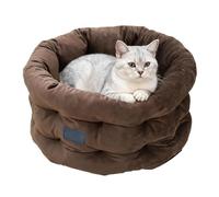 Cestas para gatos Sofá lavable con borde elevado | Camas Para Mascotas De Forma Redonda Lavables Y Cómodas Para Gatos Destinado A Cachorros Y Navidad Invierno Interior