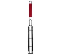Cestello Grill Con Manico - Manico In Legno Resistente Al Calore,Porta Hot Dog Da Griglia Per Bistecca, Cucina, Outdoor, Campeggio, Picnic e Feste Verdure, Pesce, Casa
