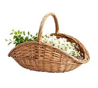 Cestini Porta Pane Da Tavola | 37x23x6 Cm Design Artigianale Elegante,Grande Cesto Da Portata In Naturale Con Manico | Per Prodotti Alimentari, Verdura, Fiori, Servire E Raccogliere, Tavolo D