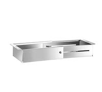 Cestino Colino Sopra Lavello, Colino Pieghevole in Acciaio INOX, Colini da Cucina, Stendibiancheria Sopra Lavello, Ripiano Lavello Telescopico