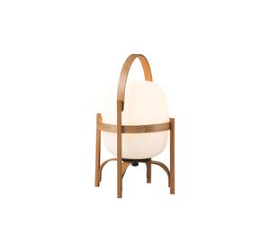 Cestita Batería Lámpara de Mesa Portátil Plástico Blanco
