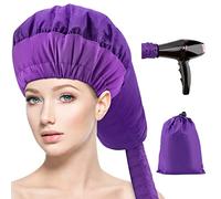 CestMall Accesorio para secador de pelo, tapa de vapor suave ajustable para secador de pelo de mano con banda elástica y manguera de extensión, capucha para secador de pelo
