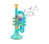 Cestmall Trumpet Toys, Horn Trumpet with Music Portable Trumpet for Kids Toy Plastic Trumpet with Lights