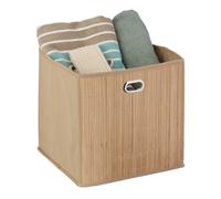 Cesto almacenaje caja organizadora plegable beige cesto de bambú cesto plegable