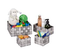 Cesto almacenaje Set 4 cestas estantería Cajas decorativas Cestitas tejidas