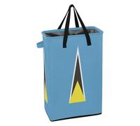 Cesto alto para la ropa sucia con asa resistente, cestas plegables para ropa para niños y niñas, para guardería, bandera de Santa Lucía