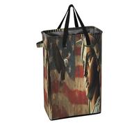 Cesto alto para la ropa sucia con asas, canastas plegables para ropa de adolescentes y niñas, para dormitorio, bandera del Día de los Presidentes de Estados Unidos y Lady Liberty
