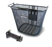 BASIL 8715019102240 Cestino anteriore + supporto stelo Baseasy Nero, Unisex Adulto, Talla única