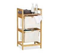Cesto colada bambu canasto de lavandería cajón deslizante 25 L portátil ligero