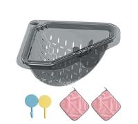 Cesto Colador de Fregadero de Cocina | Recogedor de Comida Magnético en Esquina | Cesto Recogedor de Alimentos y Drenaje de Fregadero - para Restos de Frutas y Verduras, Lavado y Drenaje para Hogar y