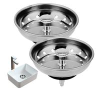 Cesto Colador para Fregadero De Cocina - 2 Piezas Recogeobjetos De Desagüe con 32 Agujeros - Filtro Fregadero Reutilizable Atrapa Residuos - para Cocina Baño Ducha Hogar Restaurante Lavandería