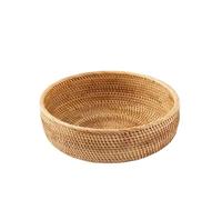 Cesto De Almacenaje De Mimbre Cesta de mimbre rectangular tejida a mano for guardar frutas, té, meriendas, pan, picnic, suministros cocina(9 * 23cm)