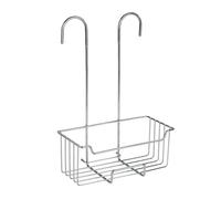 WENKO Cesto de acero inoxidable Milo - Estantería de ducha para colgar, Acero inoxidable, 25 x 36 x 14 cm, Brillante