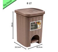 Cesto De Baño De Plástico Elegance 6L Para Ropa Sucia Y Lencería Cubo Bajo