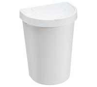 Cesto de papel blanco con tapa abatible 25 litros para oficina Plast Team