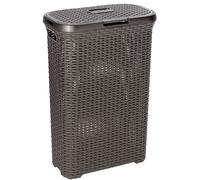 Curver Cesta de ropa Natural Style con tapa Marrón 40 l