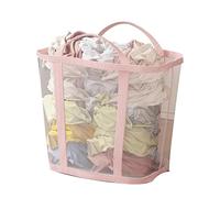 Cesto de Ropa Plegable, Organizador de Ropa Plegable, Gran Capacidad de Almacenamiento de Pared para Baño, Dormitorio, Gimnasio, Camping(Pink)