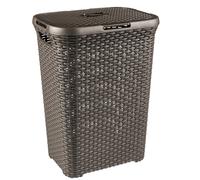 Cesto de ropa sucia 60L Marrón oscuro Ligero Curver Natural Style 189206