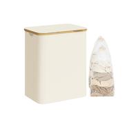 Cesto de Ropa Sucia con Tapa 130 L 52 x 38,5 x 70,5 cm Blanco Crema