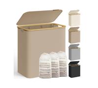 Cesto de Ropa Sucia con Tapa 150 L 60 x 38,5 x 70,5 cm Marrón Camello