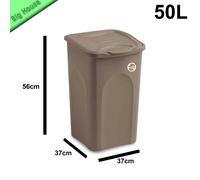 Cesto De Ropa Sucia De Plástico Con Tapa 25-50 L