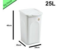 Cesto De Ropa Sucia De Plástico Con Tapa 25-50 L