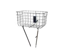CESTO DELANTERO BASIL ROBIN MALLA ACERO CON SOPORTES 27L PLATA (47x31x25 cm, MAXIMO 10 KG)