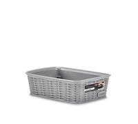 Cesto Elegance Rattan Polipropileno 25X19X6H, Gris
