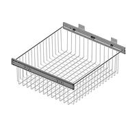 Cesto extraíble de rejilla metálica para mueble de cocina - Ancho 262-268 mm