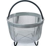 Cesto Para Cocción Cesta De Vapor Con Asa Para Maceta Instantánea, Accesorios Para La Mayoría De Cocinas A Presión, Verduras Al Vapor, Huevos 6QT Negro