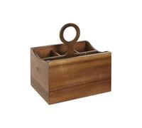 Cesto para Cubiertos Home ESPRIT Natural Acacia 21 x 14,5 x 22 cm - Marca: Home ESPRIT - EAN: 8424002127534