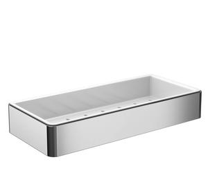 Cesto para esponjas emco loft, montaje oculto en la pared, inserto de plástico extraíble, 054500102, Color: cromado