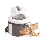 Cesto para Gatos, Cueva Ajustable para Mascotas, Mochila Delantera Linda y cómoda con diseño de Doble Bolsillo para Gatos, Cama Duradera para Gatos de Interior, Viajes y al Aire Libre
