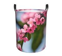 Cesto para la colada con asas, impermeable, plegable, para el hogar, baño, con asas, color rosa