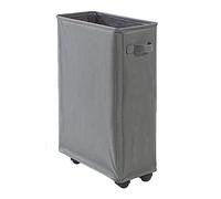 Cesto para la Colada con Ruedas - Cesta grany Delgada Plegable con Ruedas, Esquina Estrecha con Capacidad 42 L y asa, para Guardar Ropa Sucia